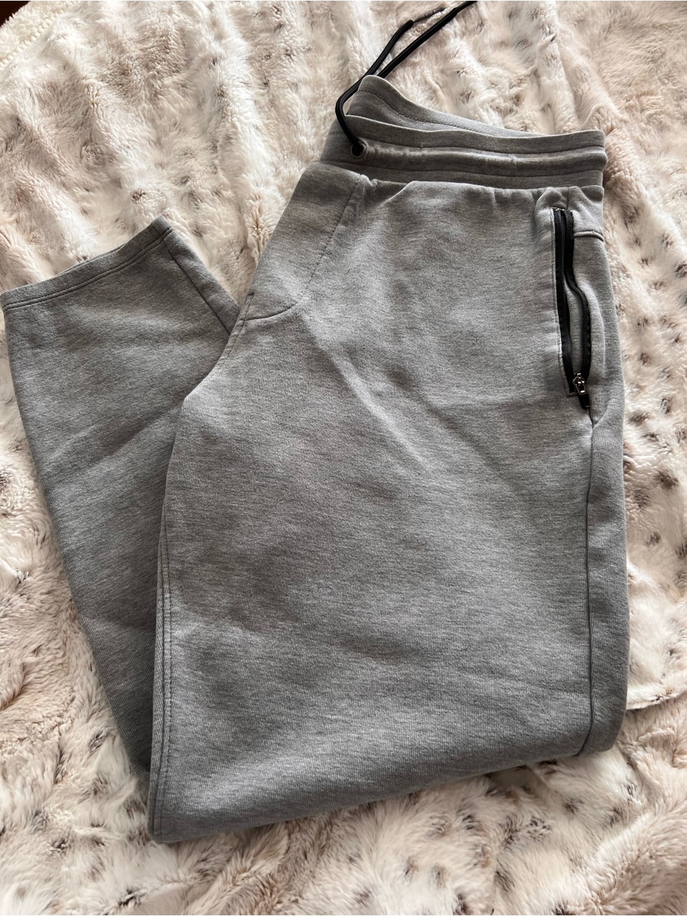 Express Light Gray Drawstring Jogger Pants
